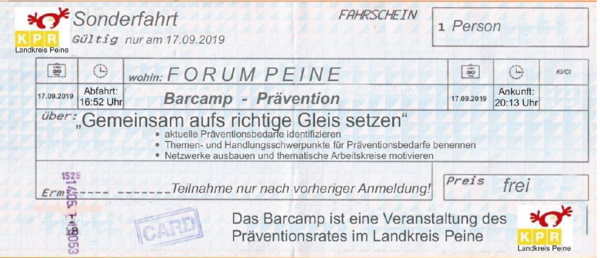 Fahrkarte Barcamp